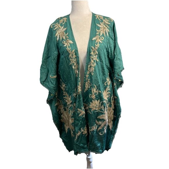 Soft Surroundings Tops - Soft Surroundings Embroidered Beaded Kimono Top Open Women Small/medium
